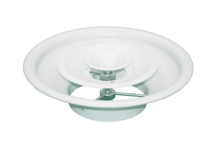 Diffuseur circulaire reglable sans registre